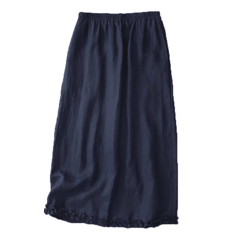Buddha Stones Falda capri para mujer con forro, cintura elástica, bajo plisado y bolsillos. - image 17