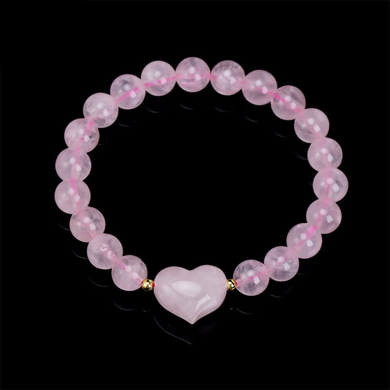 Buddha Stones Pulsera espiritual de corazón de amor con aventurina verde amatista natural, ojo de tigre y cuarzo fresa. - image 23