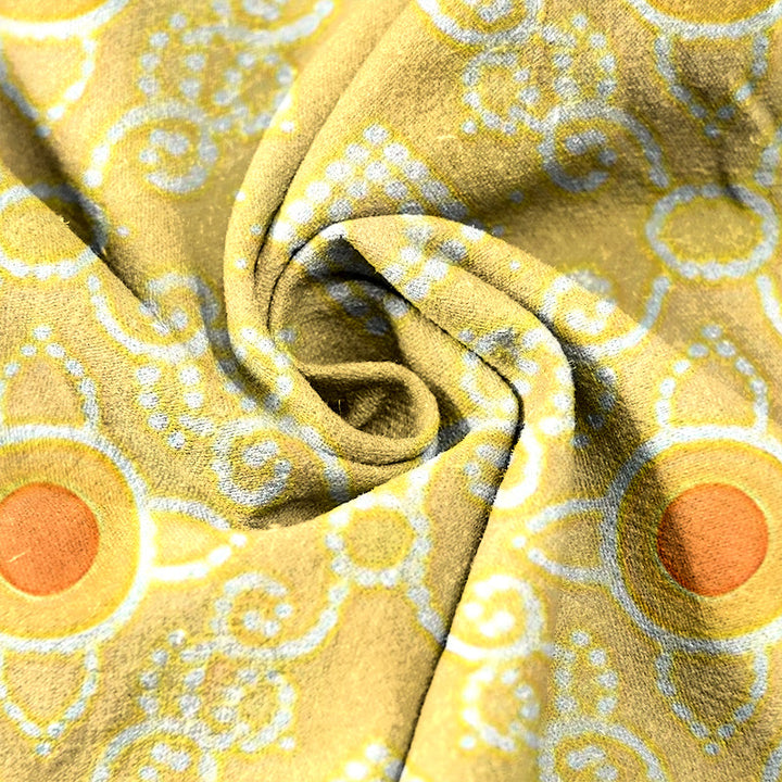 Buddha Stones Pantalones de mujer de algodón puro con estampado geométrico de rombos y puntos, cintura elástica y bolsillos. - image 5