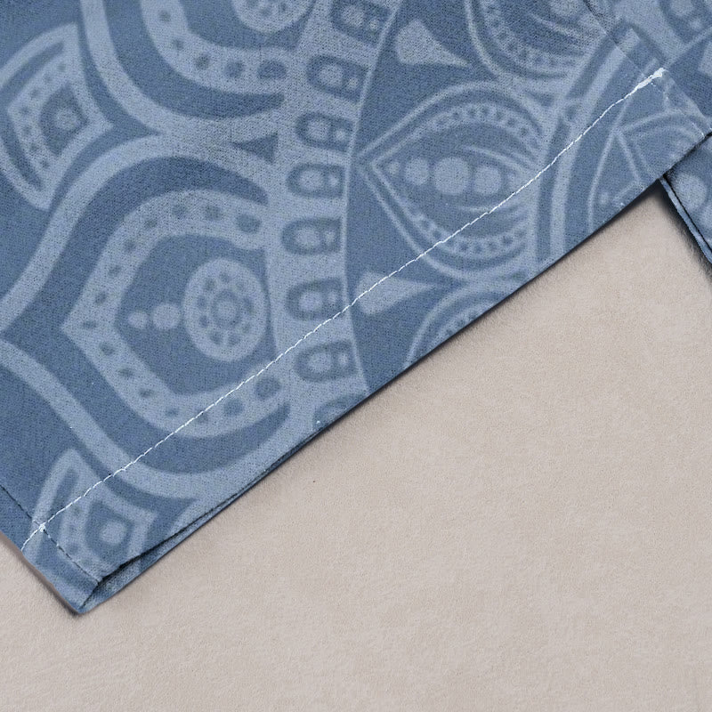 Buddha Stones Pantalones de mujer de algodón puro con estampado de mandala, cintura elástica y bolsillos. - image 4