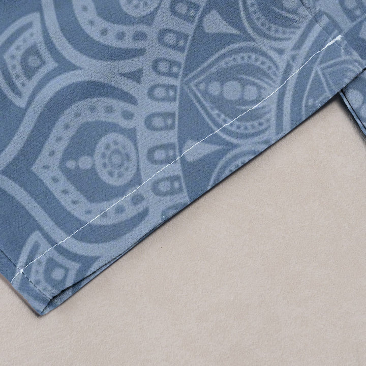 Buddha Stones Pantalones de mujer de algodón puro con estampado de mandala, cintura elástica y bolsillos. - image 4