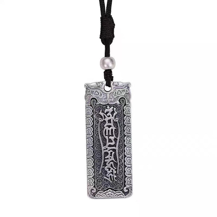 Buddha Stones Cobre Namo Amitabha Om Mani Padme Hum cuerda sabiduría collar colgante - image 3