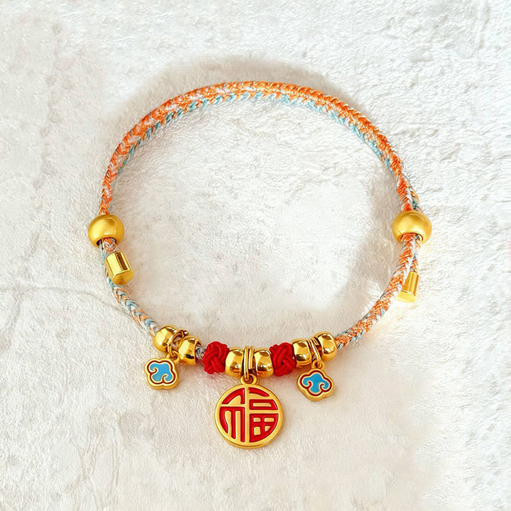Buddha Stones Collar ajustable para mascotas, para gatos y perros, con diseño de cuentas trenzadas y coloridas, trenzado y con forma de personaje. - image 1