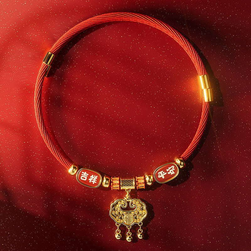 Buddha Stones Collar ajustable para mascotas, para gatos y perros, con cuentas rojas y diseño de personajes de la suerte. - image 1