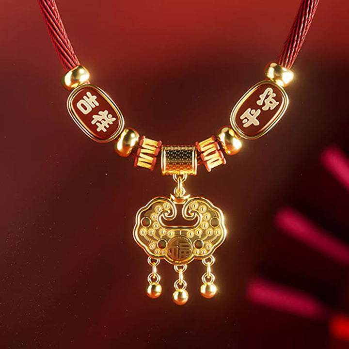 Buddha Stones Collar ajustable para mascotas, para gatos y perros, con cuentas rojas y diseño de personajes de la suerte. - image 9