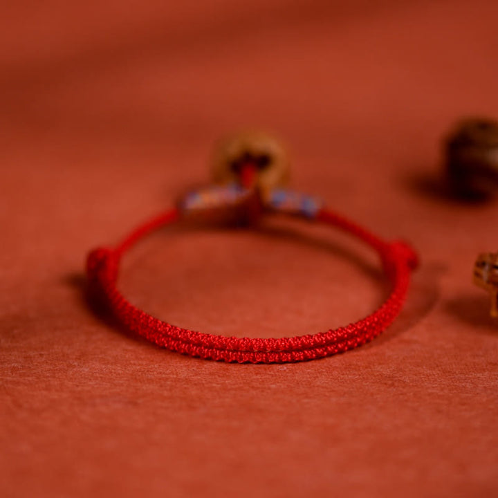 Buddha Stones Collar ajustable para gatos y perros con cordón rojo trenzado de hueso de melocotón. - image 10
