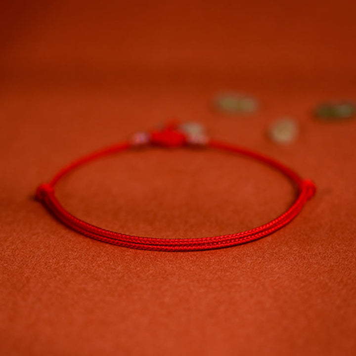 Buddha Stones Collar ajustable de protección para gatos y perros con hilo rojo trenzado de jade. - image 11