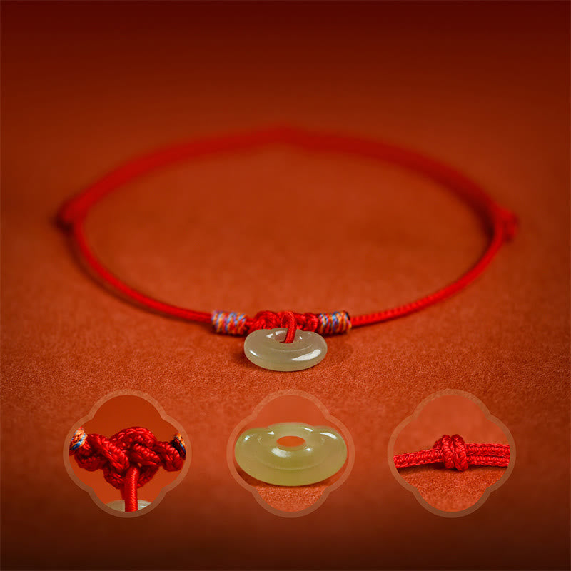 Buddha Stones Collar ajustable de protección para gatos y perros con hilo rojo trenzado de jade. - image 10