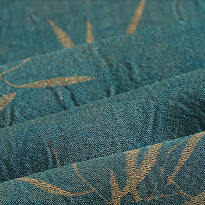 Buddha Stones Camisa de manga tres cuartos para hombre con estampado de bambú veraniego, cuello mandarín y botones de rana. - image 15