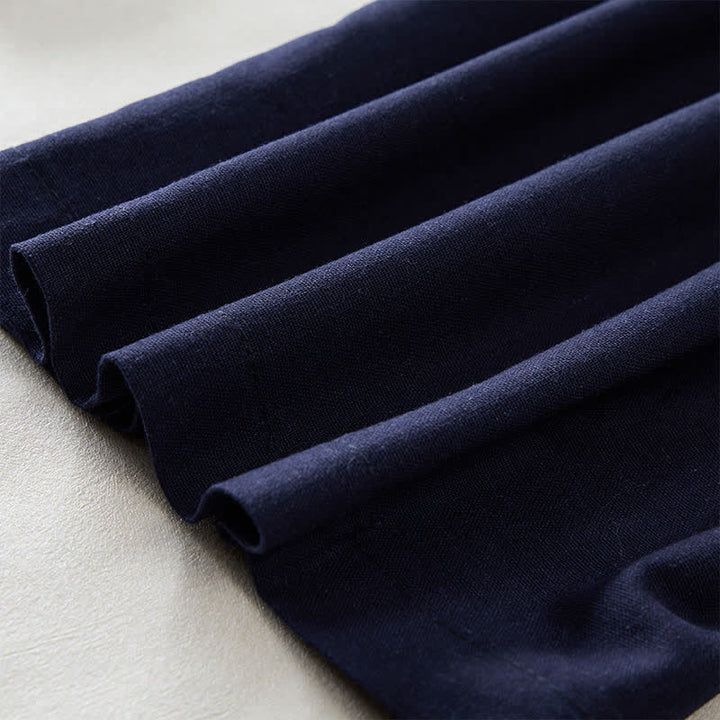 Buddha Stones Pantalones de mujer de algodón con cordón ajustable, corte cropped y pernera ancha, con bolsillos, ideales para el día a día. - image 14