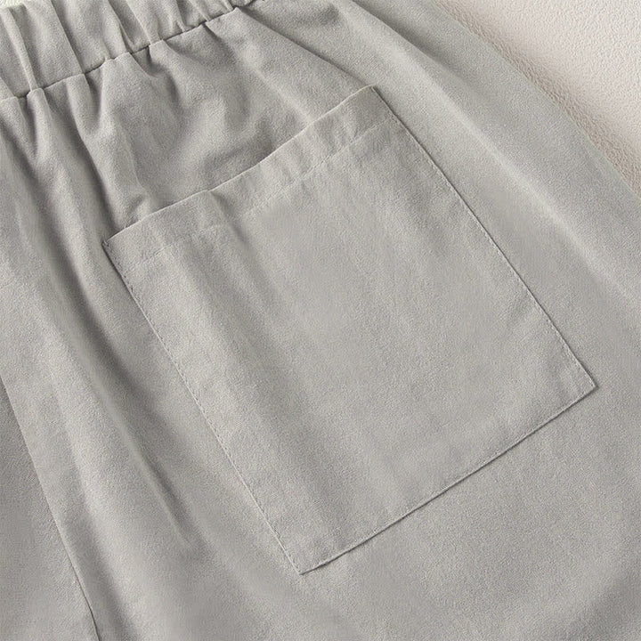 Buddha Stones Pantalones de mujer de color liso, corte ajustado, con dobladillo ribeteado con encaje y bolsillos, ideales para el verano. - image 13