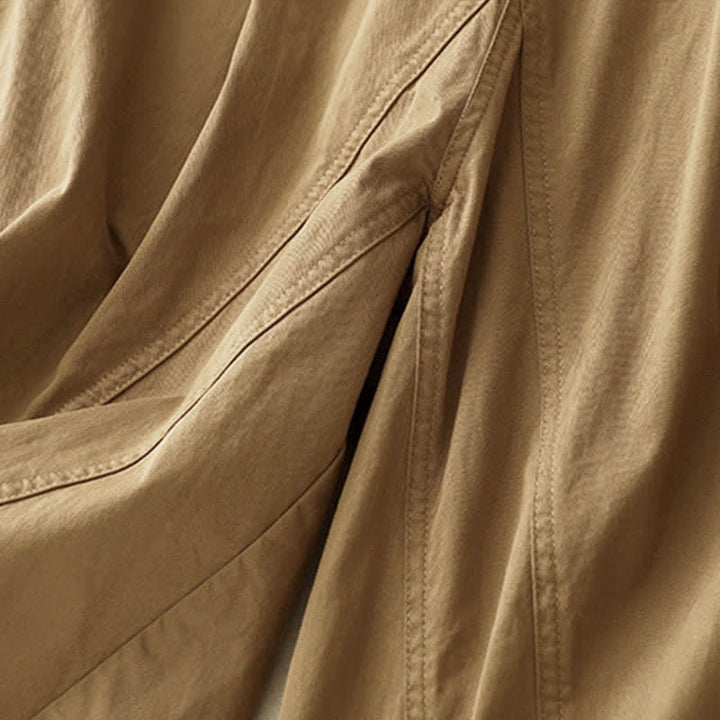 Buddha Stones Pantalones cortos de algodón para mujer con cintura elástica y bolsillos, ideales para el verano. - image 5