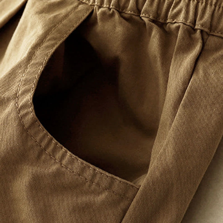 Buddha Stones Pantalones cortos de algodón para mujer con cintura elástica y bolsillos, ideales para el verano. - image 4