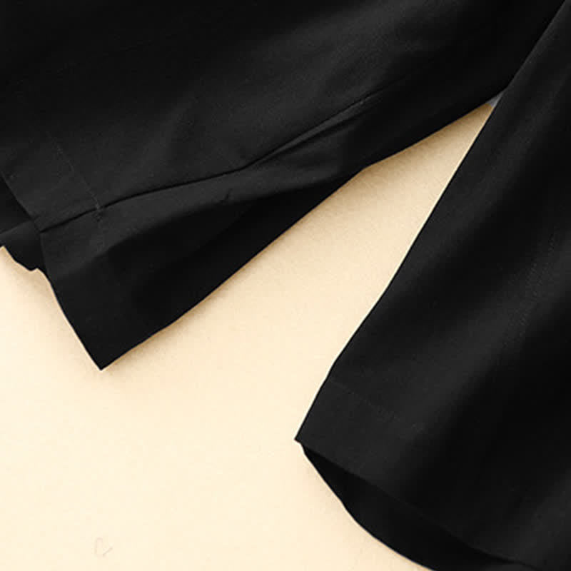 Buddha Stones Pantalones cortos de algodón para mujer con cintura elástica y bolsillos, ideales para el verano. - image 13