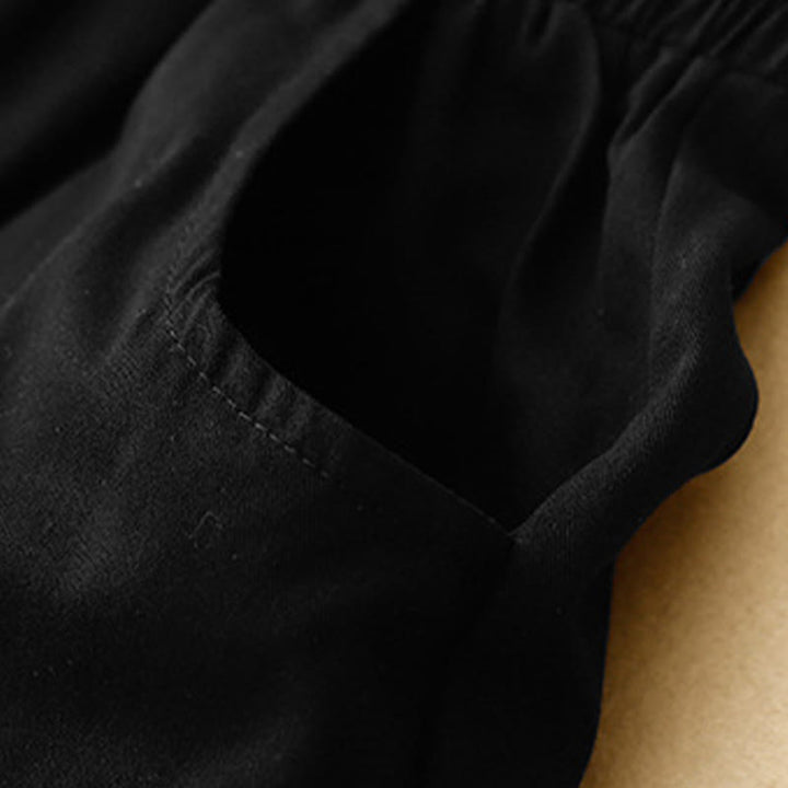 Buddha Stones Pantalones cortos de algodón para mujer con cintura elástica y bolsillos, ideales para el verano. - image 12