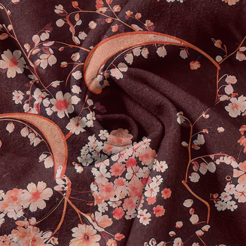 Buddha Stones Camisa Henley de algodón rosa con estampado floral, manga corta y medio botón para hombre. - image 9