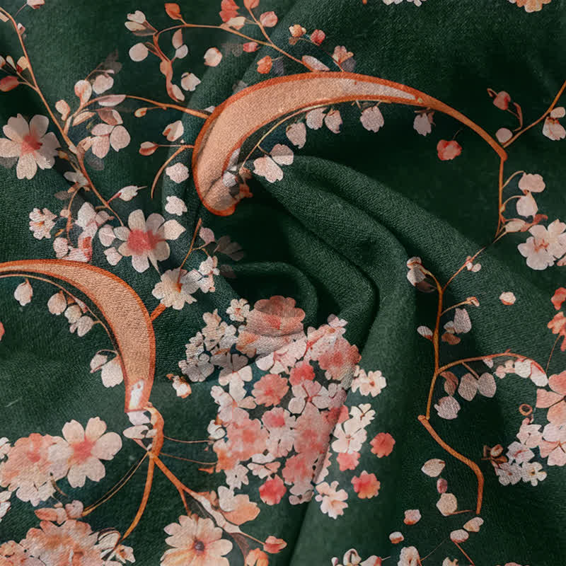 Buddha Stones Camisa Henley de algodón rosa con estampado floral, manga corta y medio botón para hombre. - image 14