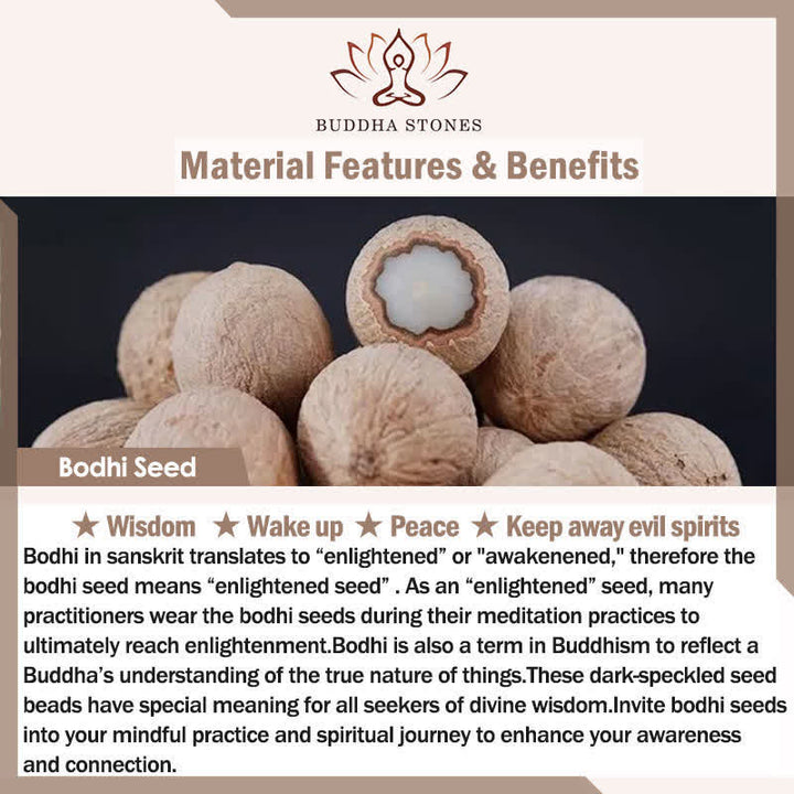 Buddha Stones Pulsera de doble vuelta con diseño de loto blanco Bodhi Seed Pureza - image 5
