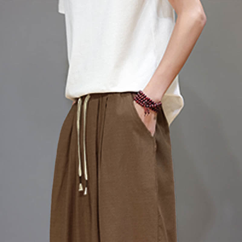 Buddha Stones Pantalones harem cortos para hombre Summer Zen con cintura elástica y puños, con bolsillos. - image 19