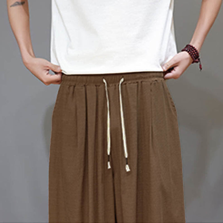 Buddha Stones Pantalones harem cortos para hombre Summer Zen con cintura elástica y puños, con bolsillos. - image 23