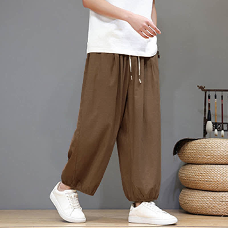 Buddha Stones Pantalones harem cortos para hombre Summer Zen con cintura elástica y puños, con bolsillos. - image 24