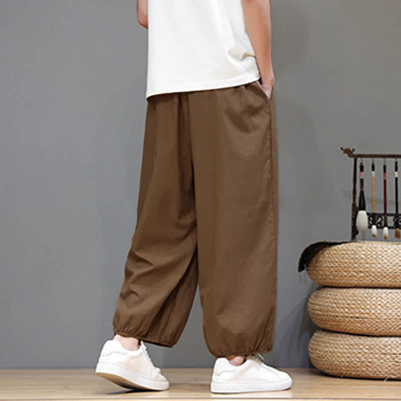 Buddha Stones Pantalones harem cortos para hombre Summer Zen con cintura elástica y puños, con bolsillos. - image 22