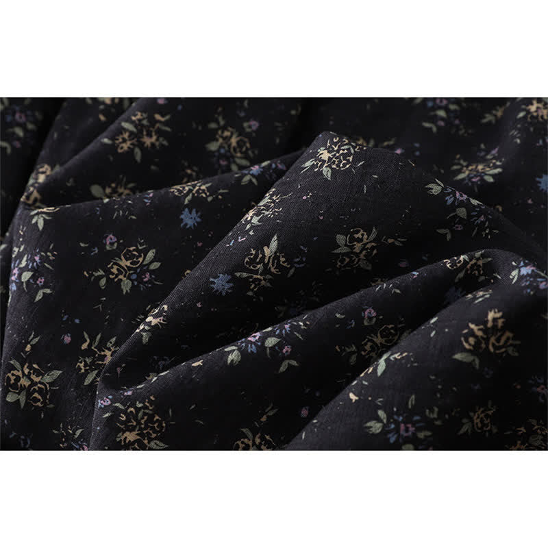 Buddha Stones Falda de mujer con cintura elástica y volantes en el bajo, con estampado floral. - image 11