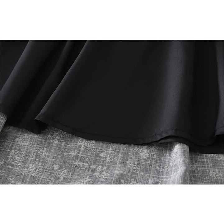 Buddha Stones Falda de mujer con cintura elástica y volantes en el bajo, con estampado floral. - image 8