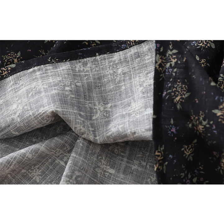 Buddha Stones Falda de mujer con cintura elástica y volantes en el bajo, con estampado floral. - image 9