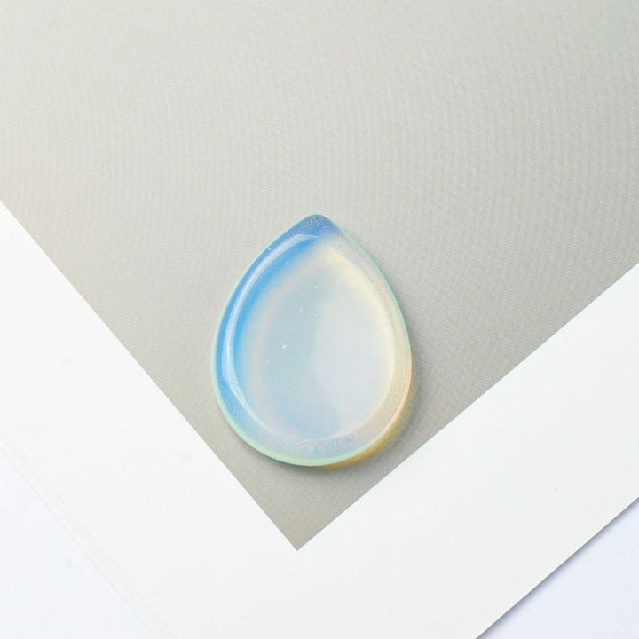Buddha Stones con forma de lágrima, piedra antiestrés, decoración de cristal de protección, 45*35*8 mm - Ópalo - 45*35*8 mm - image 5