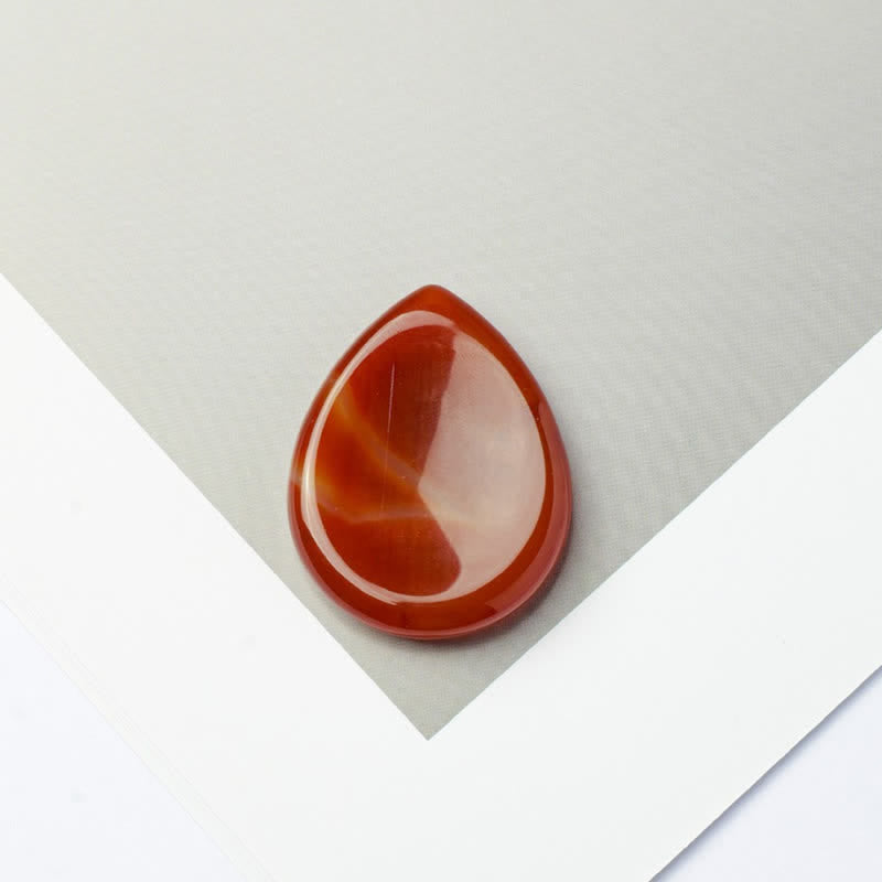 Buddha Stones con forma de lágrima, piedra antiestrés, decoración de cristal de protección, 45*35*8 mm - Ágata roja - 45*35*8 mm - image 16