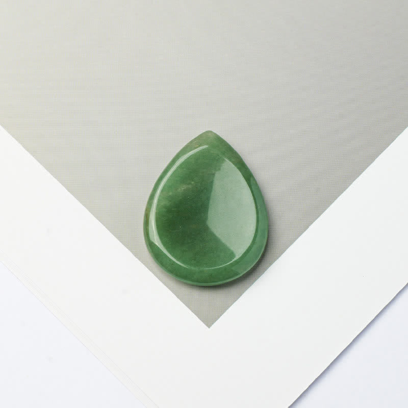 Buddha Stones con forma de lágrima, piedra antiestrés, decoración de cristal de protección, 45*35*8 mm - Aventurina verde - 45*35*8 mm - image 24