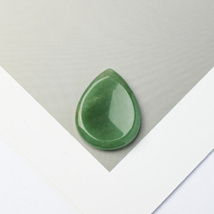 Buddha Stones con forma de lágrima, piedra antiestrés, decoración de cristal de protección, 45*35*8 mm - Aventurina verde - 45*35*8 mm - image 24