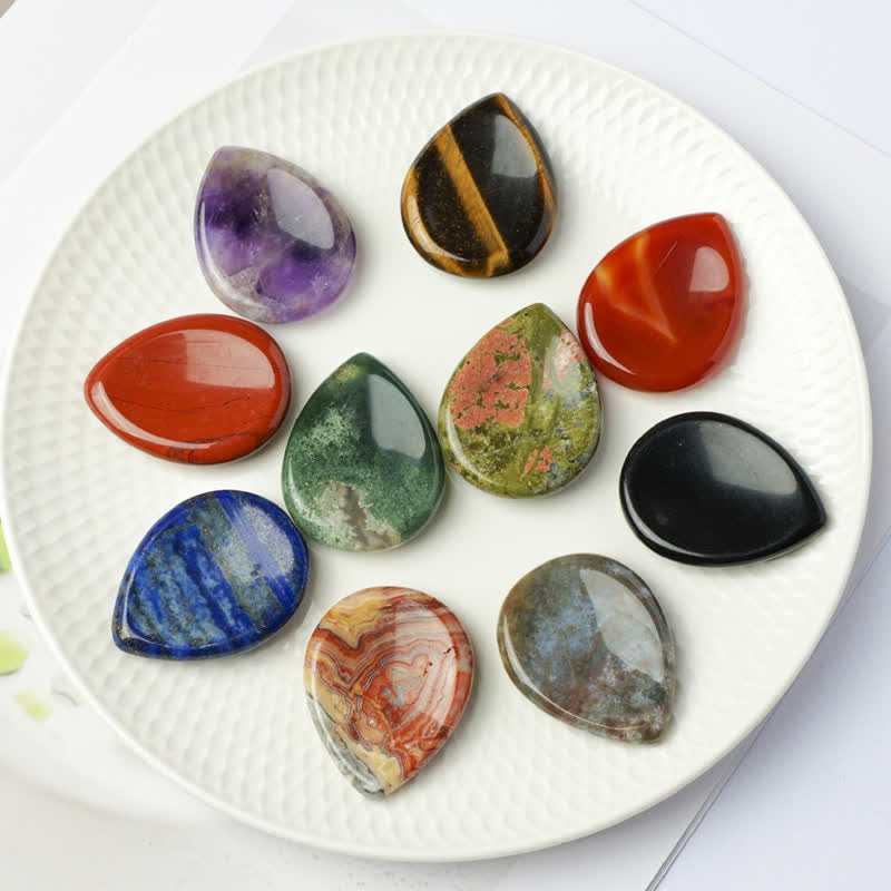 Buddha Stones con forma de lágrima, piedra antiestrés, decoración de cristal de protección, 45*35*8 mm - image 30
