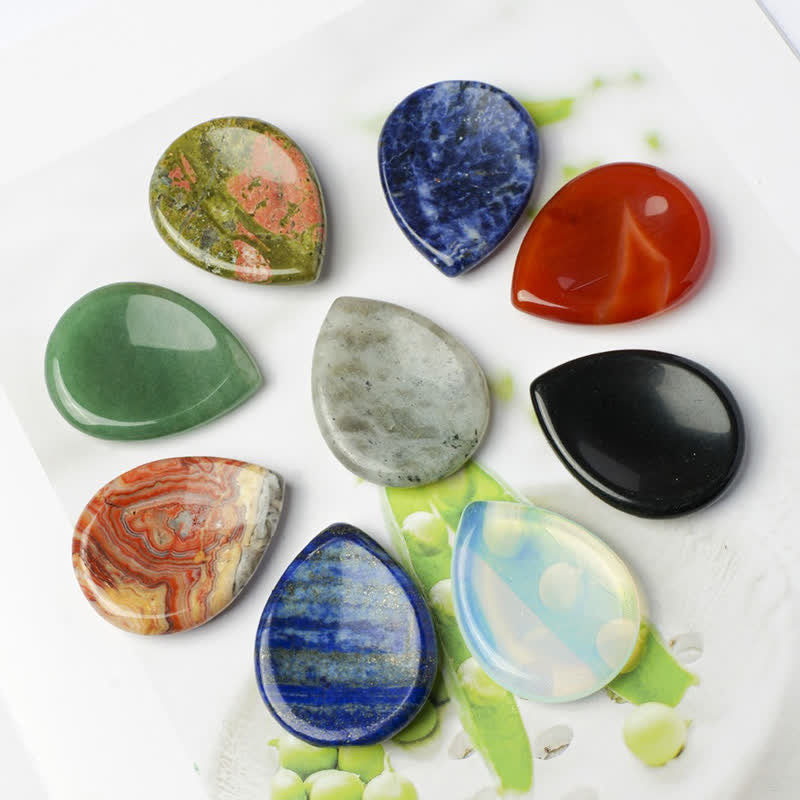 Buddha Stones con forma de lágrima, piedra antiestrés, decoración de cristal de protección, 45*35*8 mm - image 0
