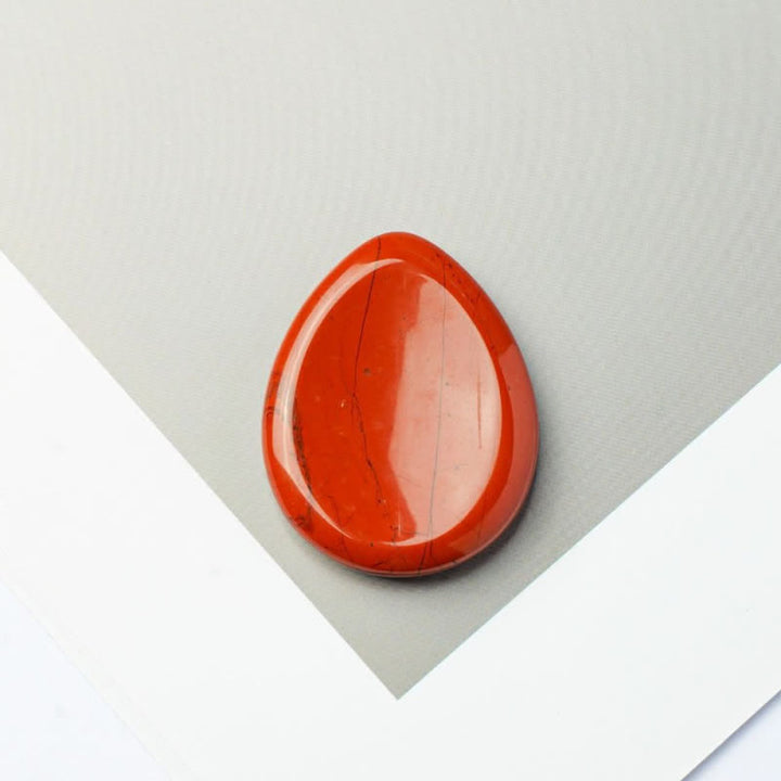 Buddha Stones con forma de lágrima, piedra antiestrés, decoración de cristal de protección, 45*35*8 mm - Jaspe rojo - 45*35*8 mm - image 18