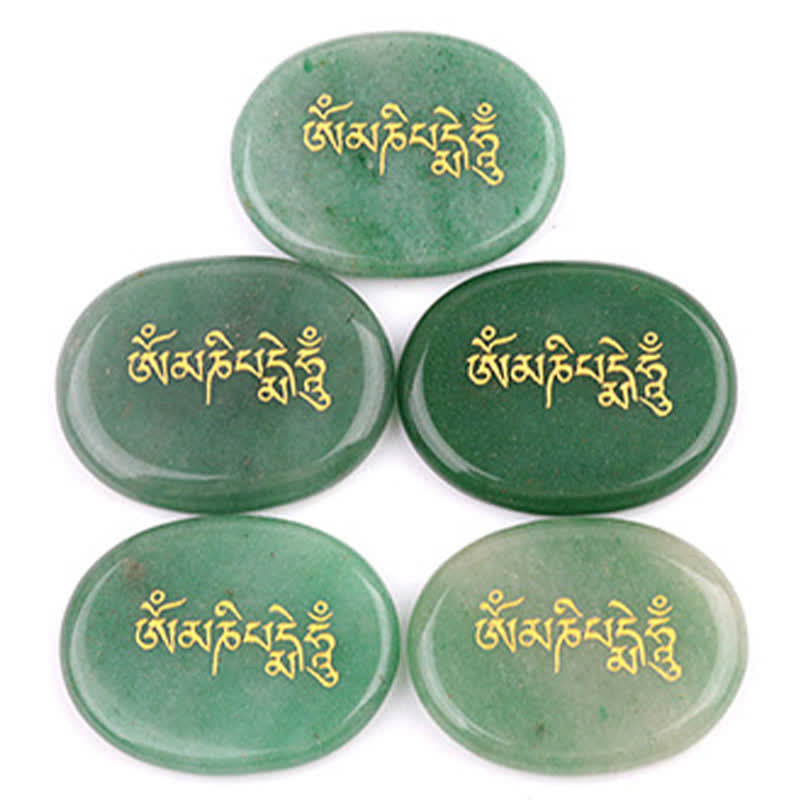 Buddha Stones Om Mani Padme Hum Amatista Ojo de Tigre Piedra de Palma Decoración Cristal 35*45mm - image 22