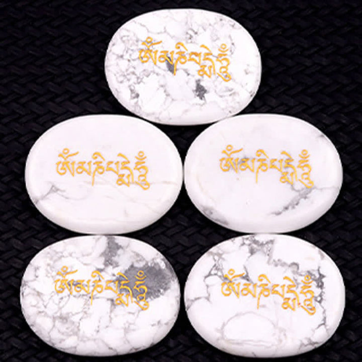 Buddha Stones Om Mani Padme Hum Amatista Ojo de Tigre Piedra de Palma Decoración Cristal 35*45mm - image 34