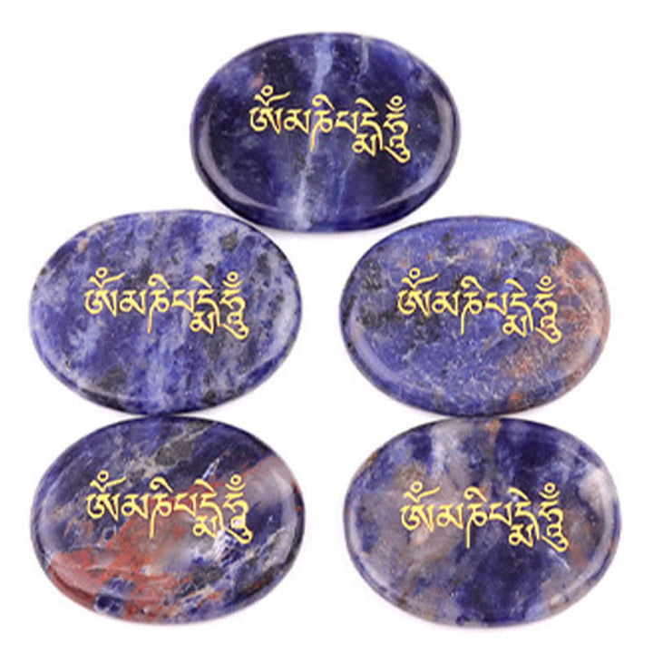 Buddha Stones Om Mani Padme Hum Amatista Ojo de Tigre Piedra de Palma Decoración Cristal 35*45mm - image 16
