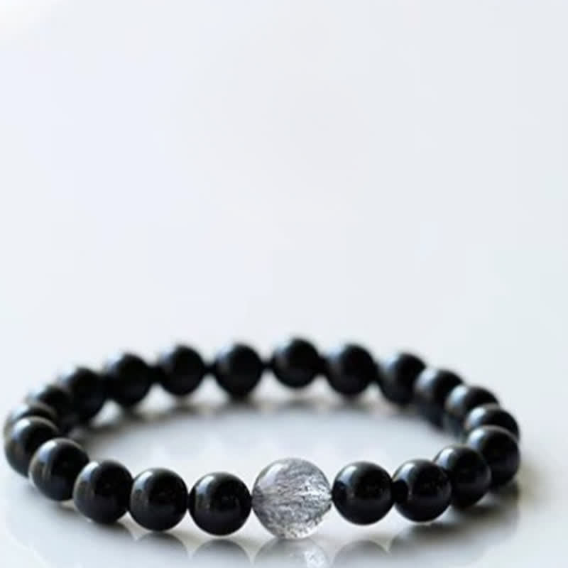 Buddha Stones Pulsera de resiliencia con diseño de animal del zodiaco y cristal de turmalina negra - Mono (circunferencia de la muñeca: 15-16 cm) - image 12
