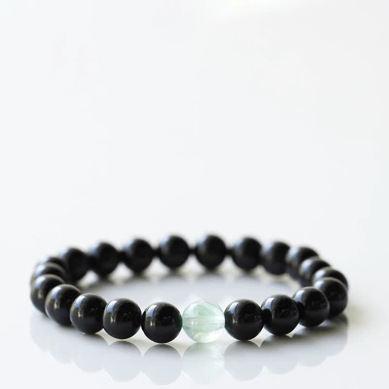 Buddha Stones Pulsera de resiliencia con diseño de animal del zodiaco y cristal de turmalina negra - Cerdo (circunferencia de la muñeca 15–16 cm) - image 15