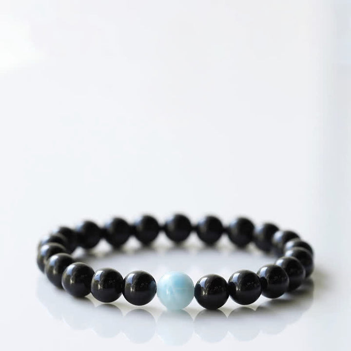 Buddha Stones Pulsera de resiliencia con diseño de animal del zodiaco y cristal de turmalina negra - Gallo (circunferencia de la muñeca: 15-16 cm) - image 13