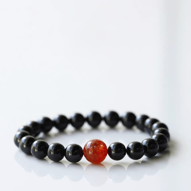 Buddha Stones Pulsera de resiliencia con diseño de animal del zodiaco y cristal de turmalina negra - Perro (circunferencia de la muñeca: 15-16 cm) - image 14