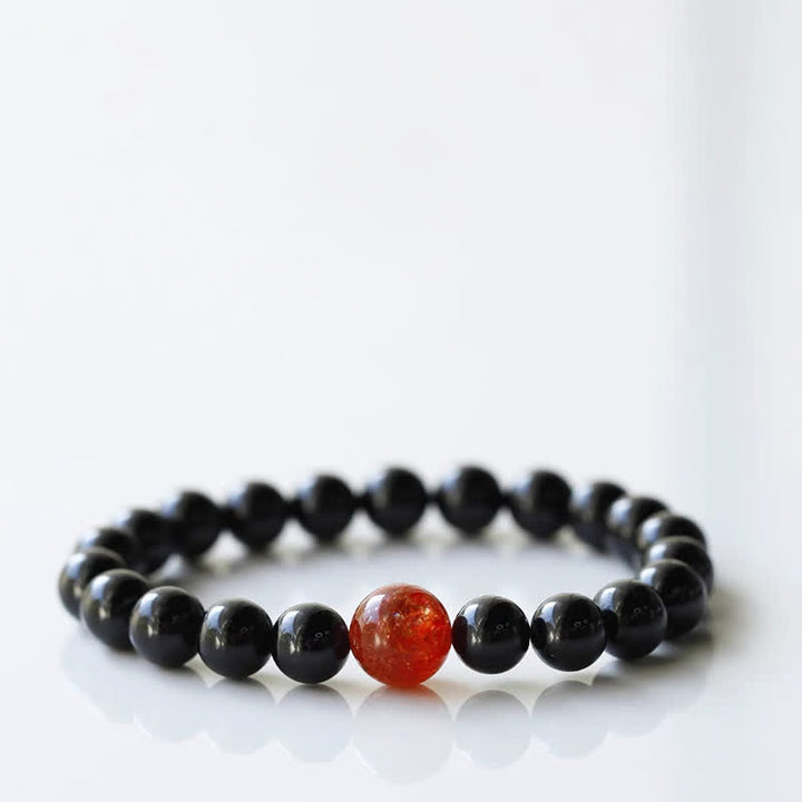 Buddha Stones Pulsera de resiliencia con diseño de animal del zodiaco y cristal de turmalina negra - Perro (circunferencia de la muñeca: 15-16 cm) - image 14