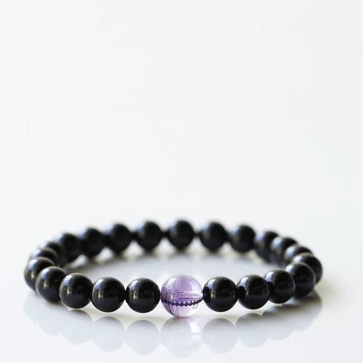 Buddha Stones Pulsera de resiliencia con diseño de animal del zodiaco y cristal de turmalina negra - Serpiente (circunferencia de la muñeca: 15-16 cm) - image 10