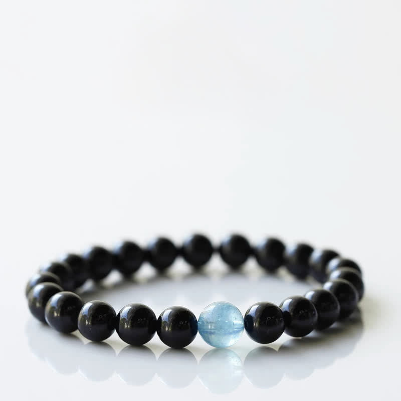 Buddha Stones Pulsera de resiliencia con diseño de animal del zodiaco y cristal de turmalina negra - Cabra (circunferencia de la muñeca 15–16 cm) - image 11