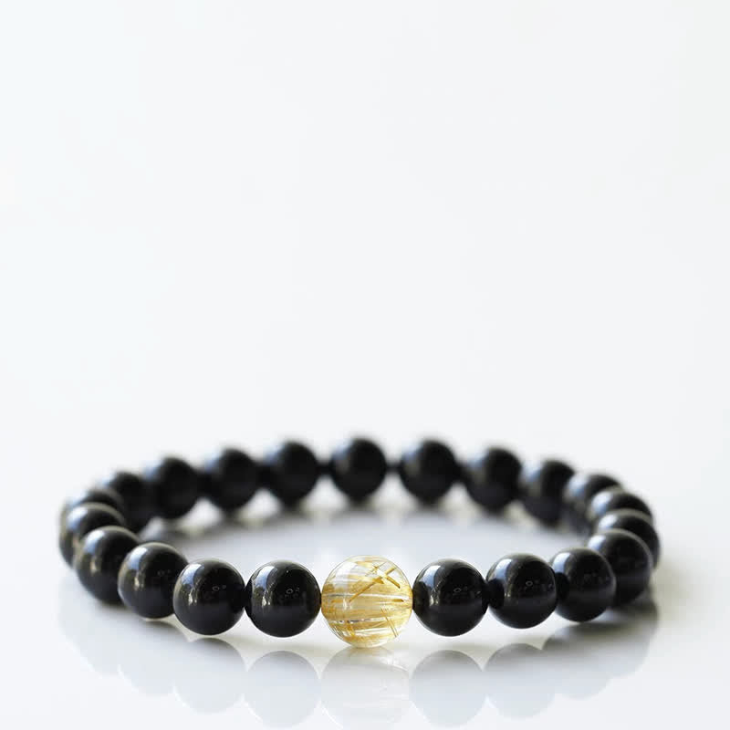 Buddha Stones Pulsera de resiliencia con diseño de animal del zodiaco y cristal de turmalina negra - Tigre (circunferencia de la muñeca: 15-16 cm) - image 7