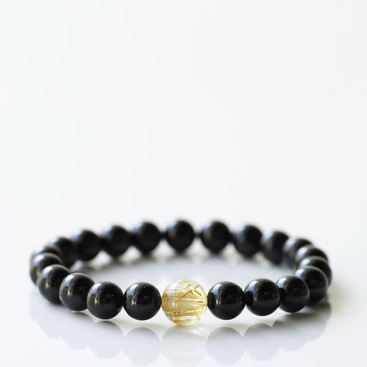 Buddha Stones Pulsera de resiliencia con diseño de animal del zodiaco y cristal de turmalina negra - Tigre (circunferencia de la muñeca: 15-16 cm) - image 7