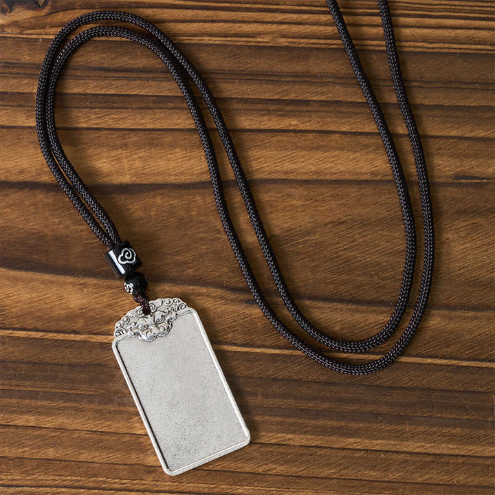Buddha Stones Collar con colgante de cobre con cabeza de animal en equilibrio "Paz y tranquilidad" - image 3