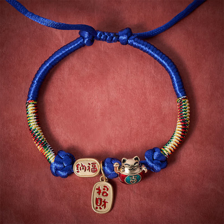 Buddha Stones Collar ajustable para mascotas para gatos, trenzado con hilo rojo, símbolo de buena fortuna y protección del carácter Fu. - image 10